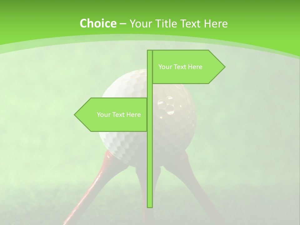 Green Golfing Sphere PowerPoint Template