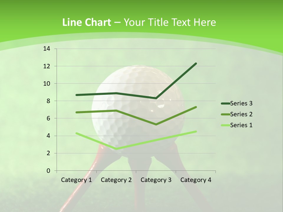 Green Golfing Sphere PowerPoint Template