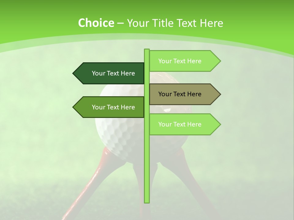Green Golfing Sphere PowerPoint Template