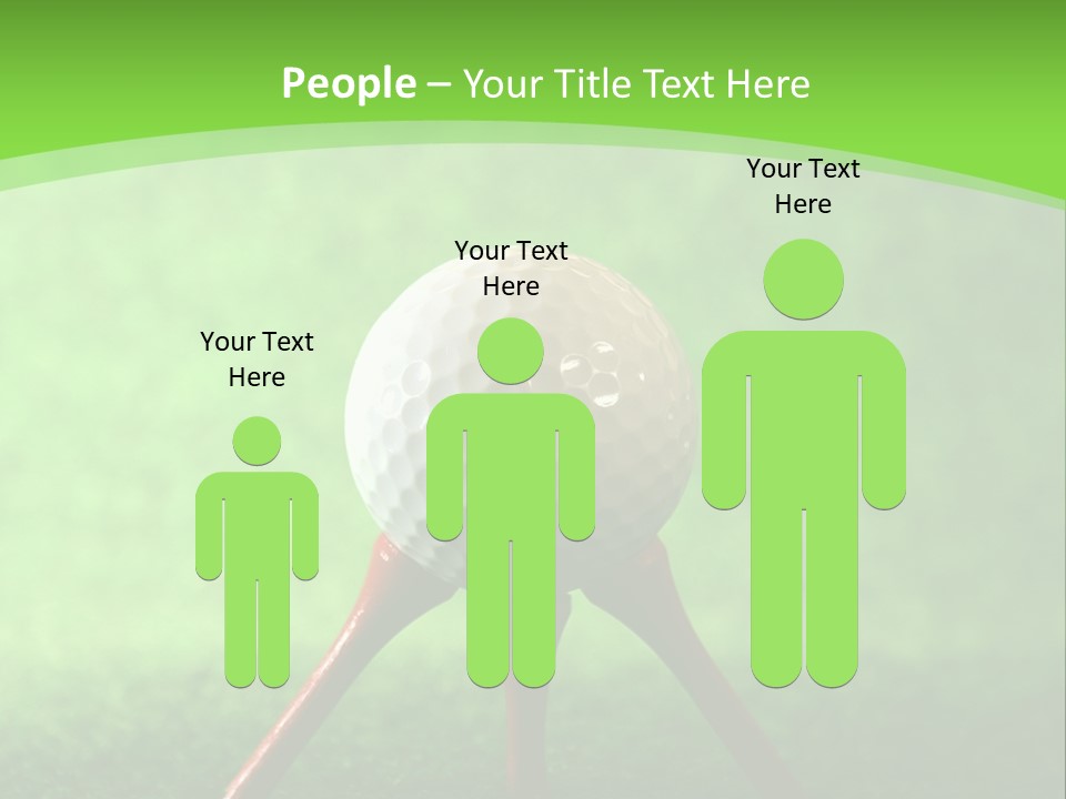 Green Golfing Sphere PowerPoint Template
