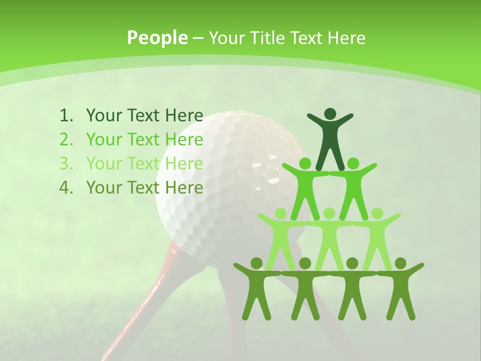 Green Golfing Sphere PowerPoint Template