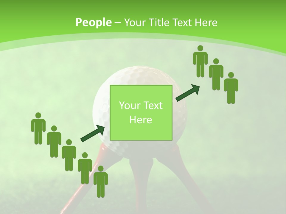 Green Golfing Sphere PowerPoint Template