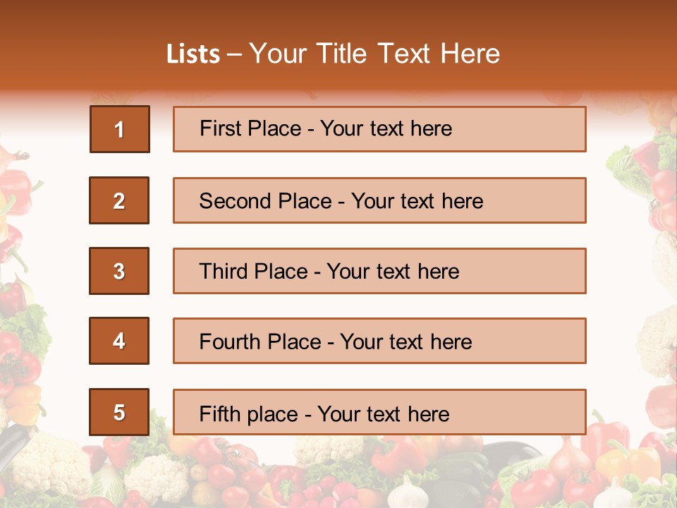 Ripe Ingredient Assorted PowerPoint Template