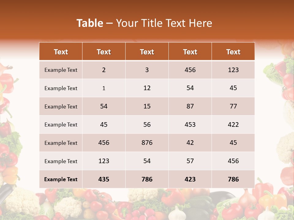 Ripe Ingredient Assorted PowerPoint Template