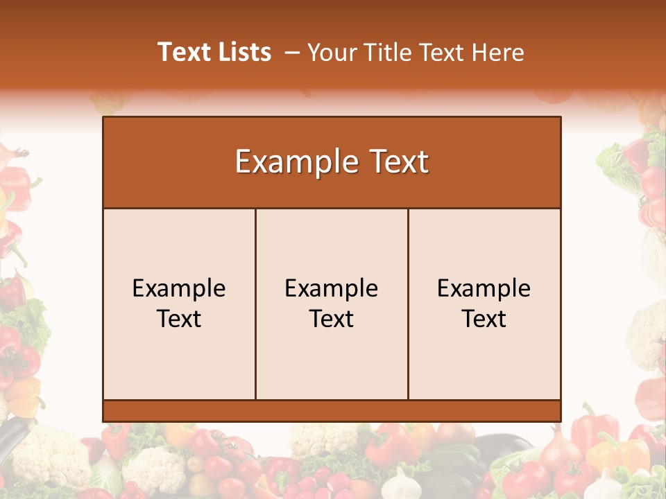 Ripe Ingredient Assorted PowerPoint Template
