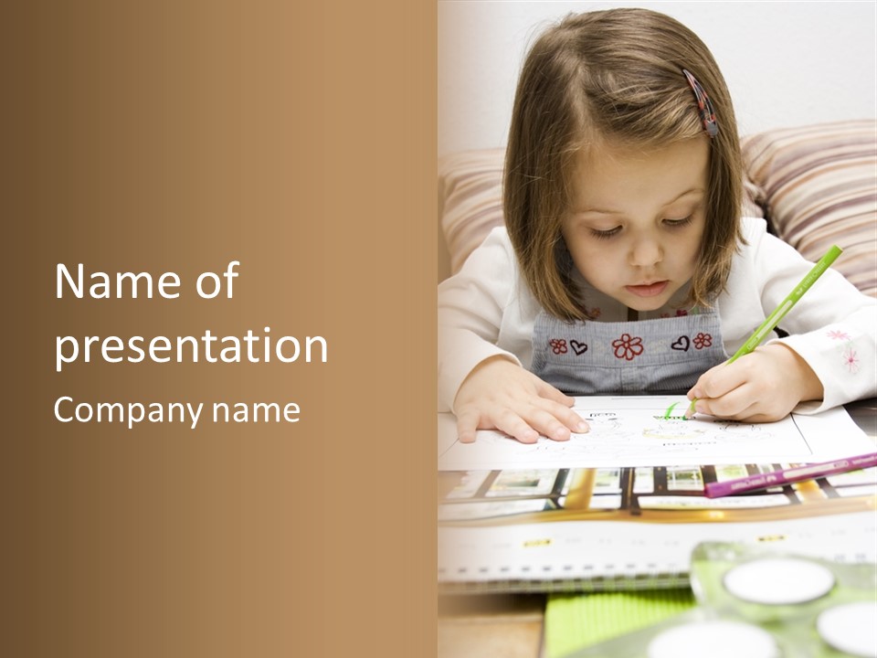 Kindergarten Elementary Paper PowerPoint Template