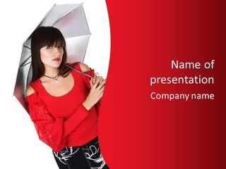 Long Wet Red PowerPoint Template