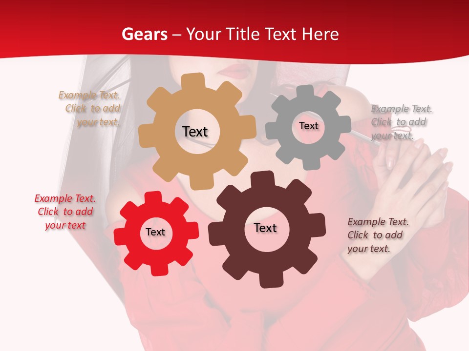 Long Wet Red PowerPoint Template