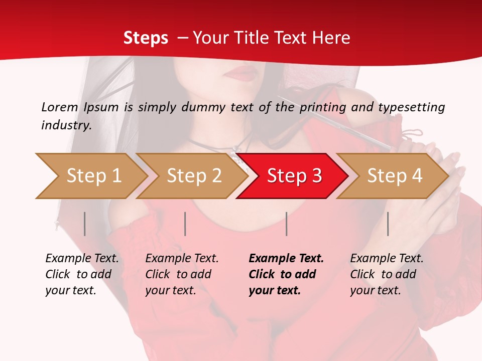 Long Wet Red PowerPoint Template