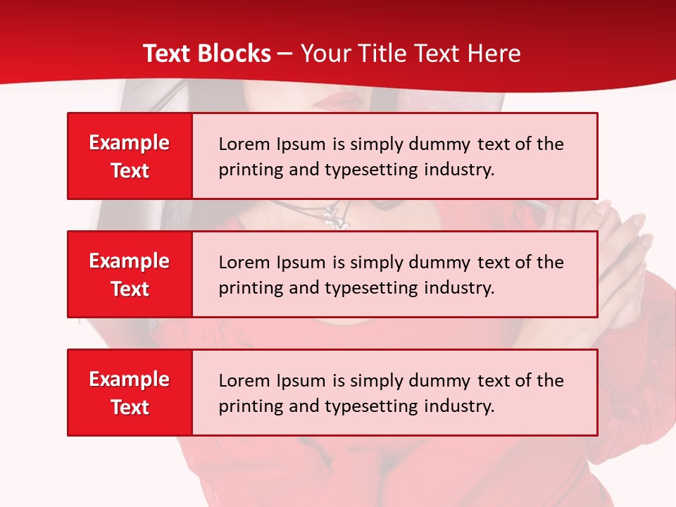 Long Wet Red PowerPoint Template