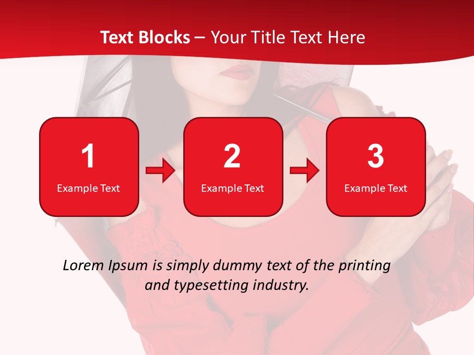 Long Wet Red PowerPoint Template