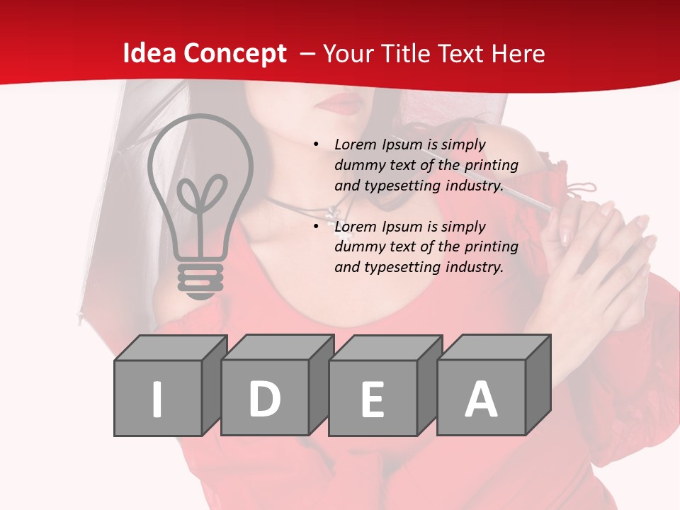 Long Wet Red PowerPoint Template
