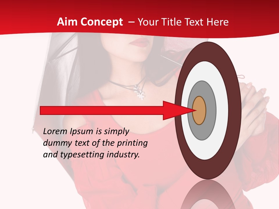 Long Wet Red PowerPoint Template