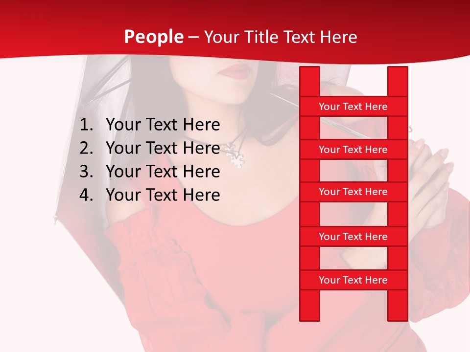 Long Wet Red PowerPoint Template