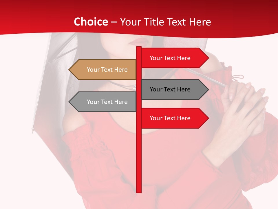 Long Wet Red PowerPoint Template