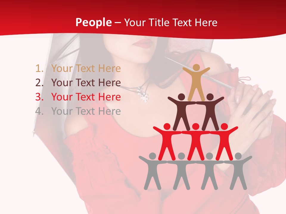 Long Wet Red PowerPoint Template