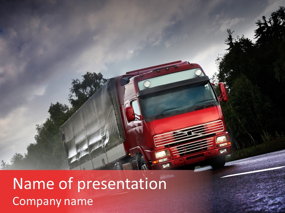Good Logistic Road PowerPoint Template