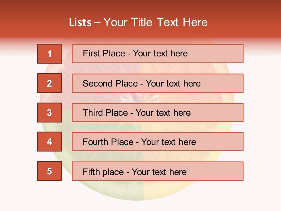 Florida Isolated Fruit PowerPoint Template