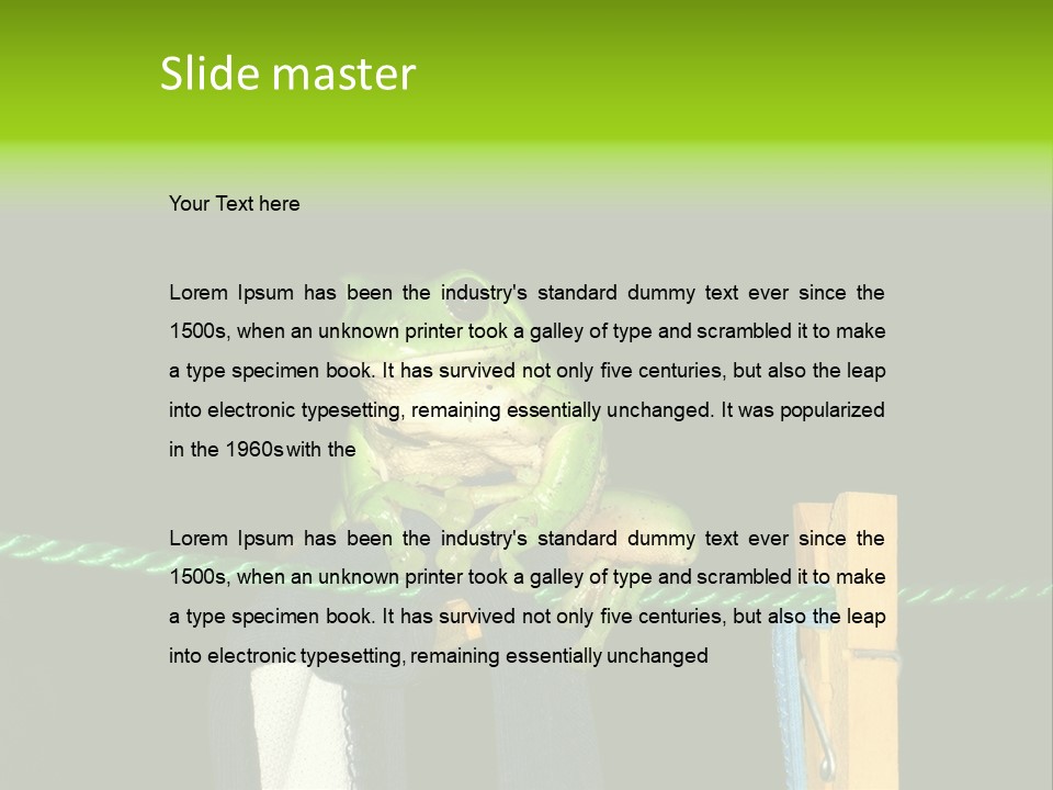 Sock Green Cloth PowerPoint Template