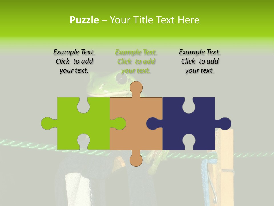 Sock Green Cloth PowerPoint Template