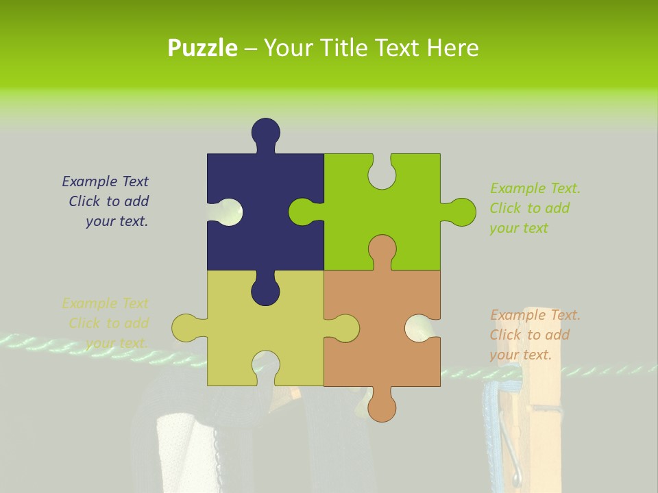 Sock Green Cloth PowerPoint Template