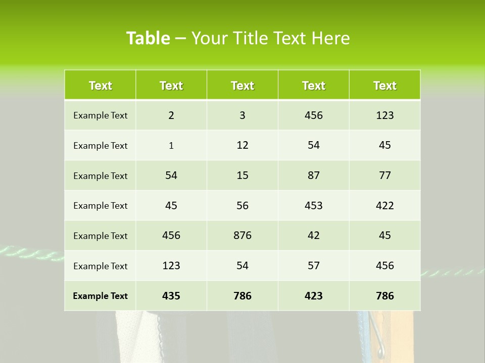 Sock Green Cloth PowerPoint Template