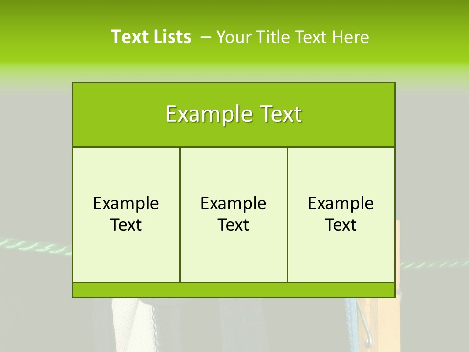 Sock Green Cloth PowerPoint Template