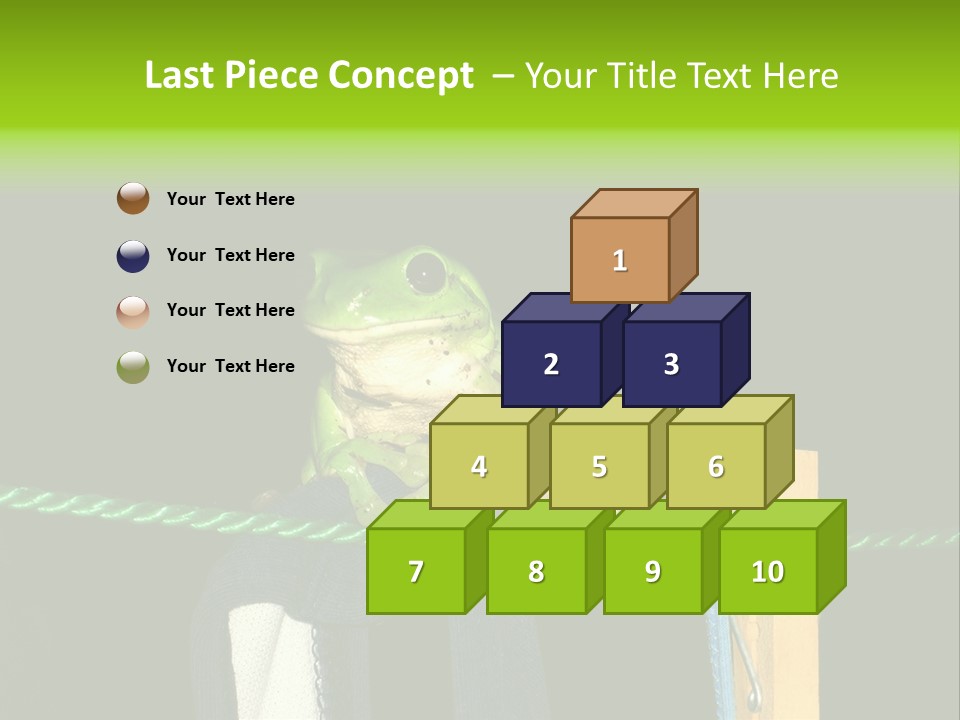 Sock Green Cloth PowerPoint Template