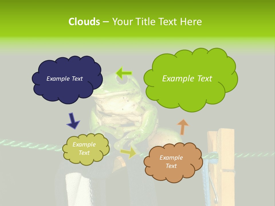 Sock Green Cloth PowerPoint Template