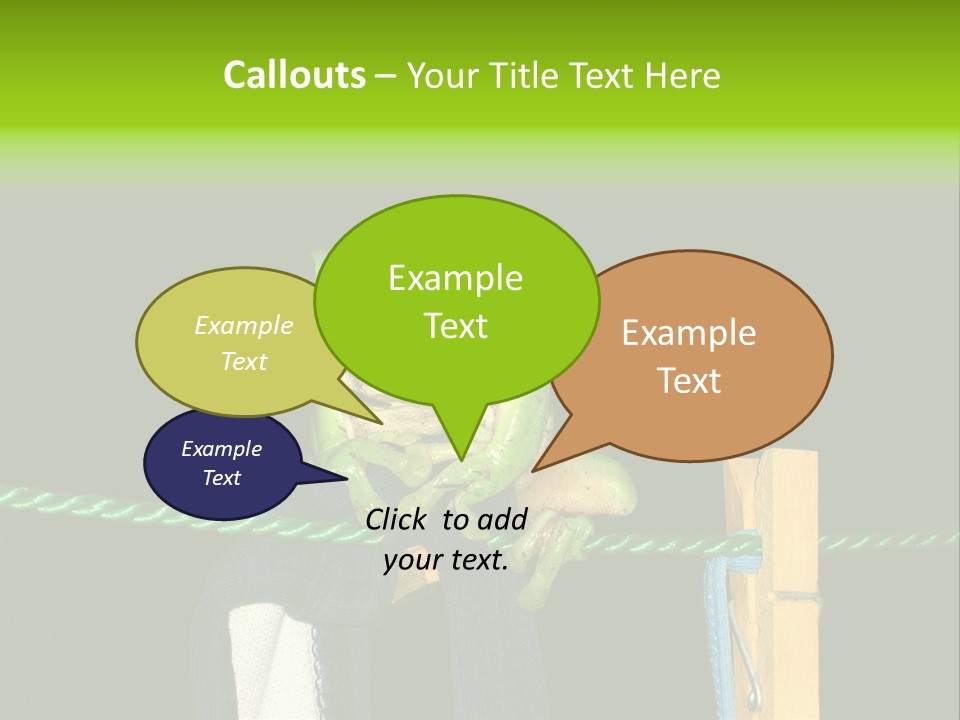 Sock Green Cloth PowerPoint Template