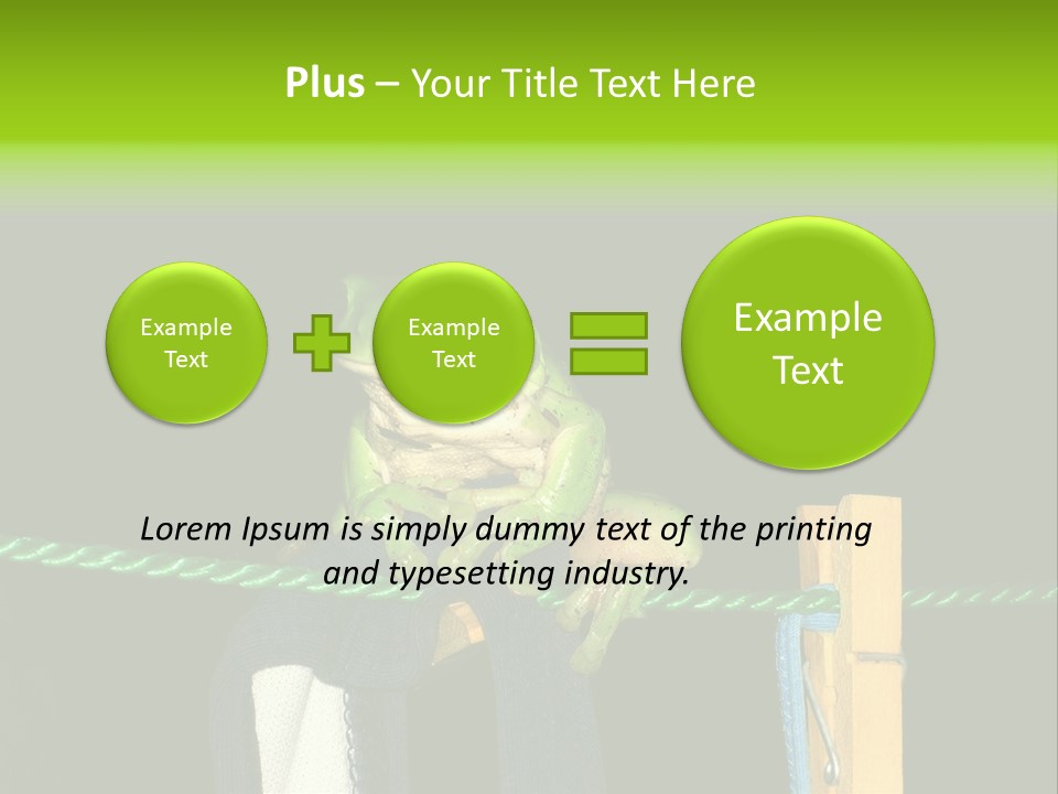 Sock Green Cloth PowerPoint Template