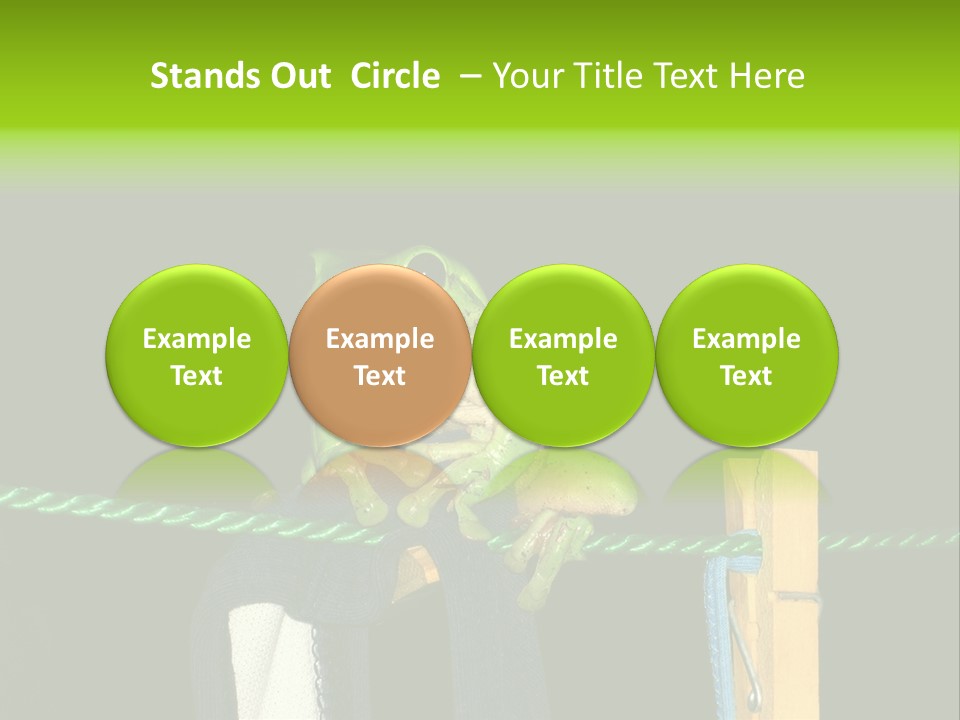 Sock Green Cloth PowerPoint Template