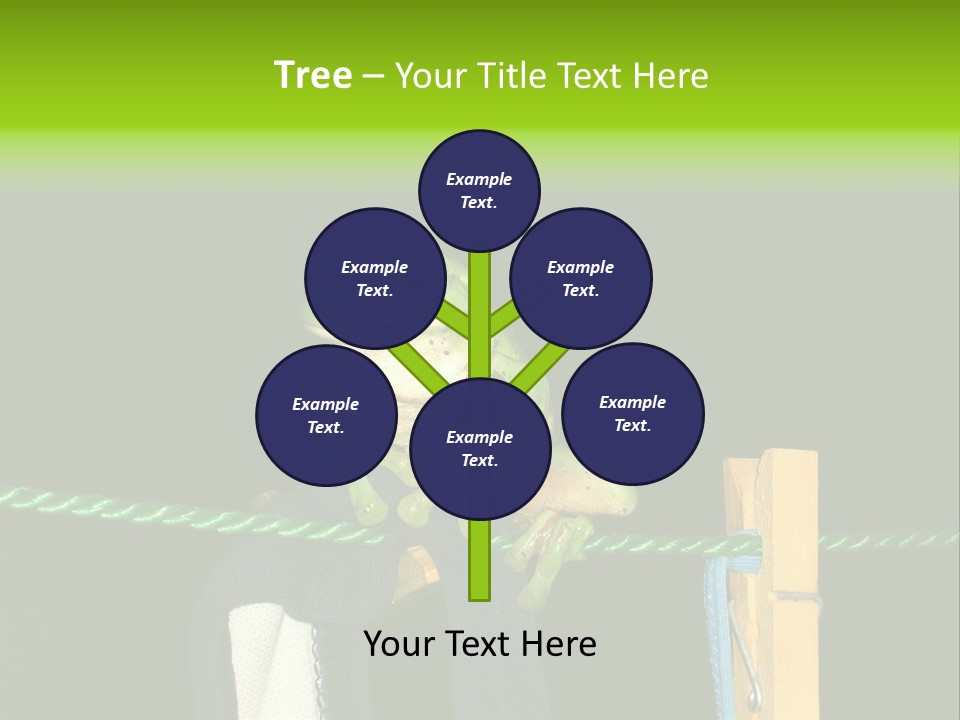 Sock Green Cloth PowerPoint Template