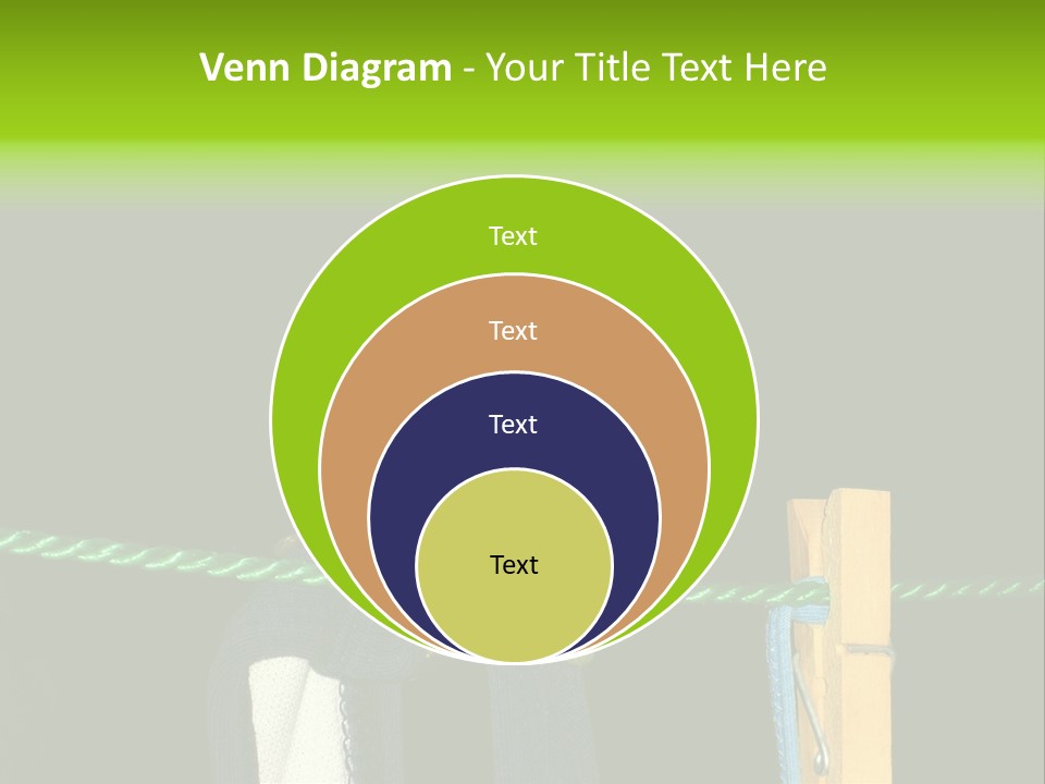 Sock Green Cloth PowerPoint Template