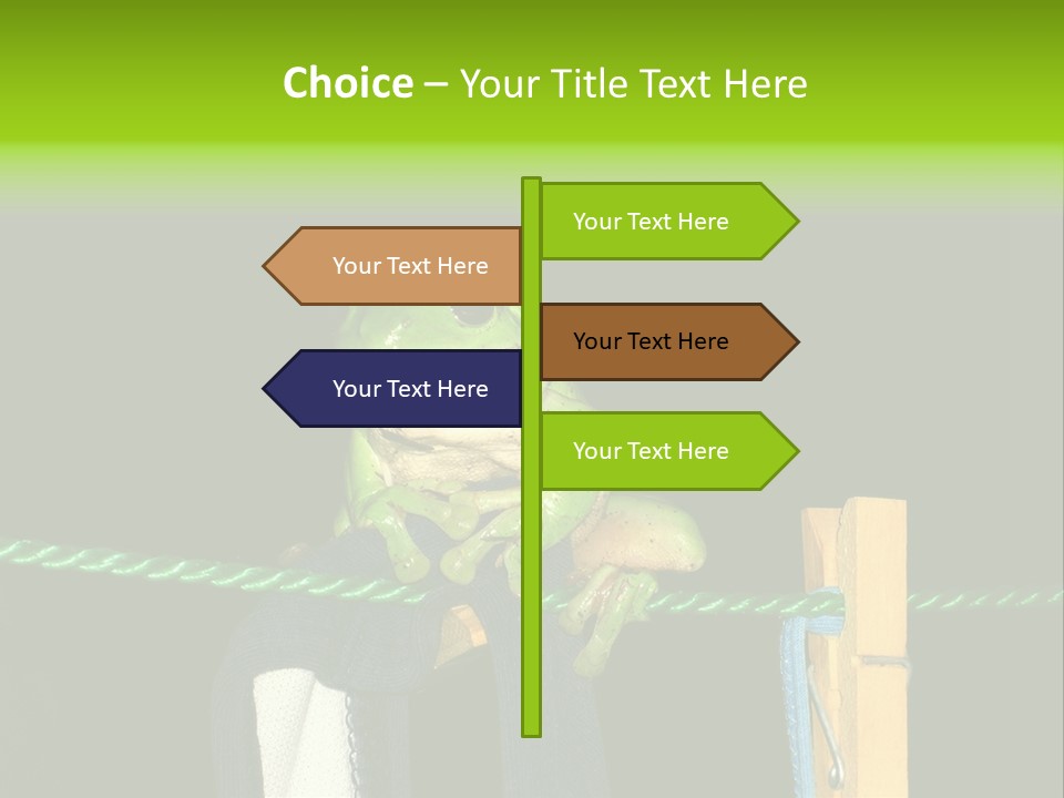 Sock Green Cloth PowerPoint Template