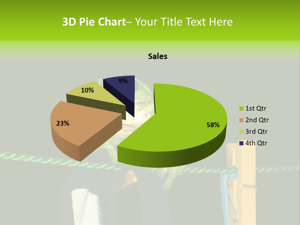 Sock Green Cloth PowerPoint Template