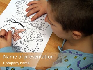 Marker Child Pastel PowerPoint Template