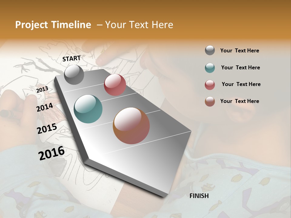 Marker Child Pastel PowerPoint Template