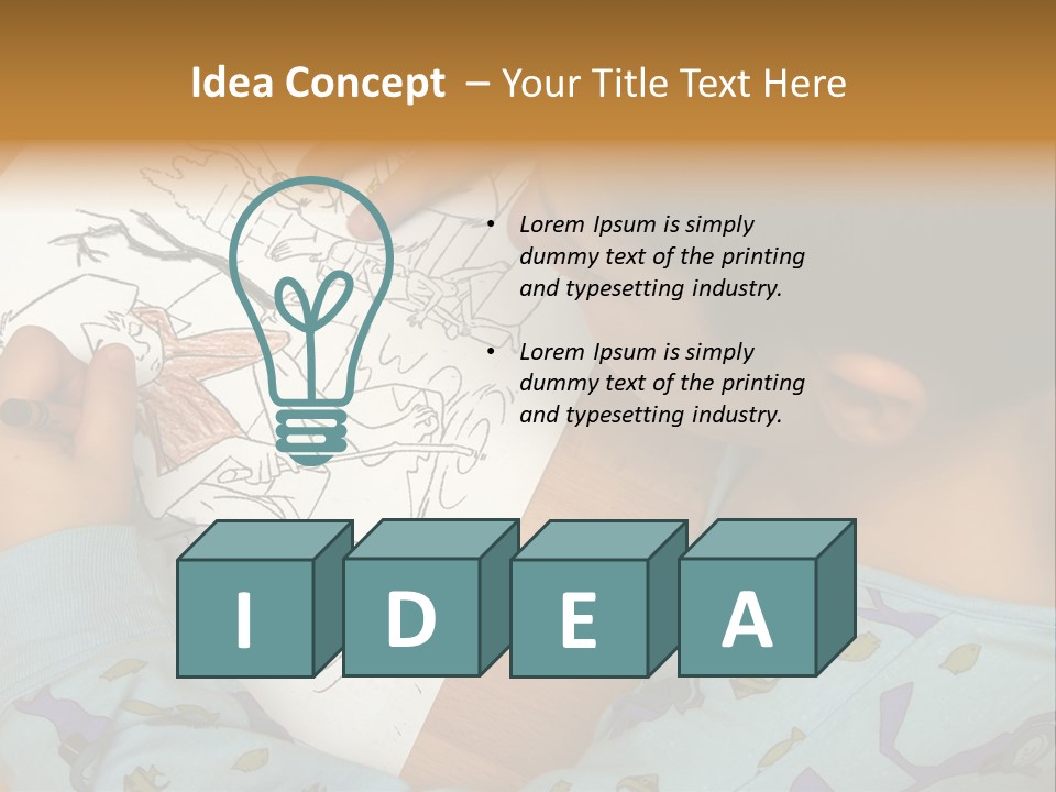 Marker Child Pastel PowerPoint Template