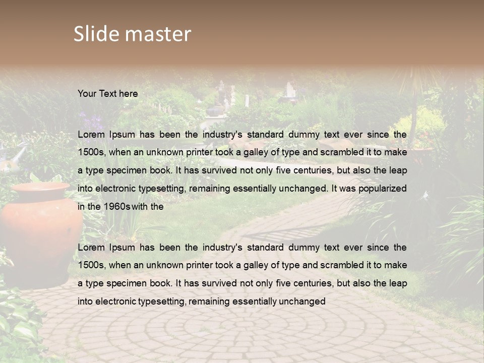 Natural Gardener Walk PowerPoint Template