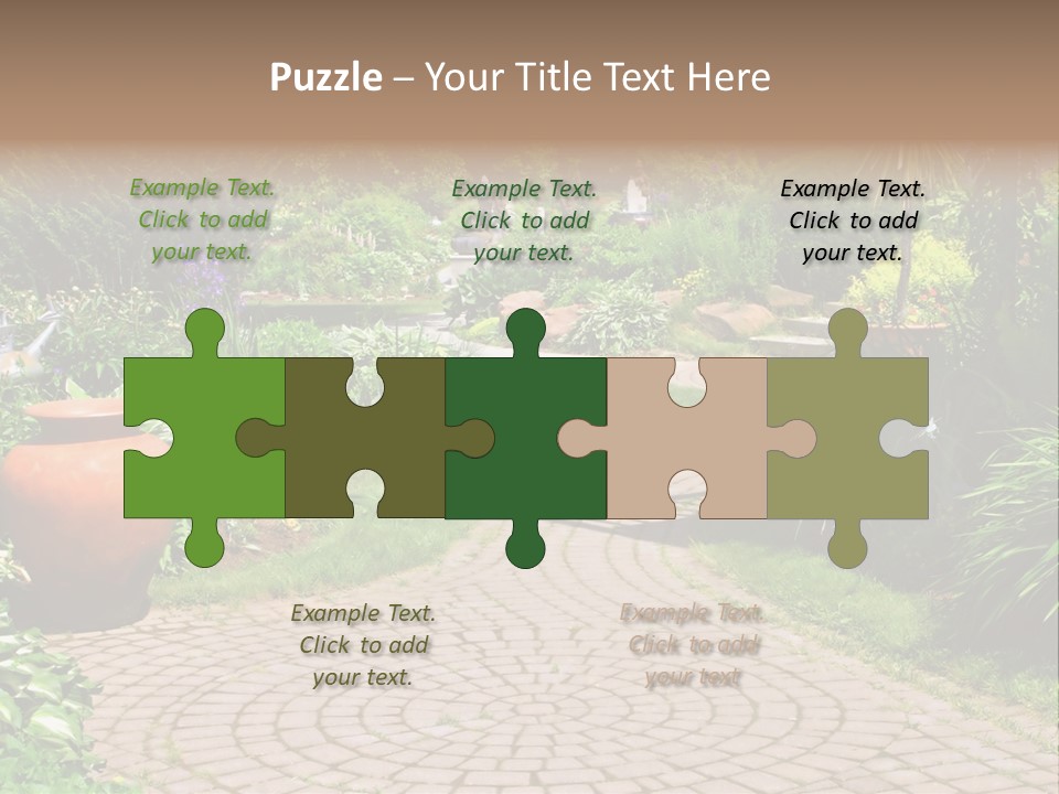 Natural Gardener Walk PowerPoint Template