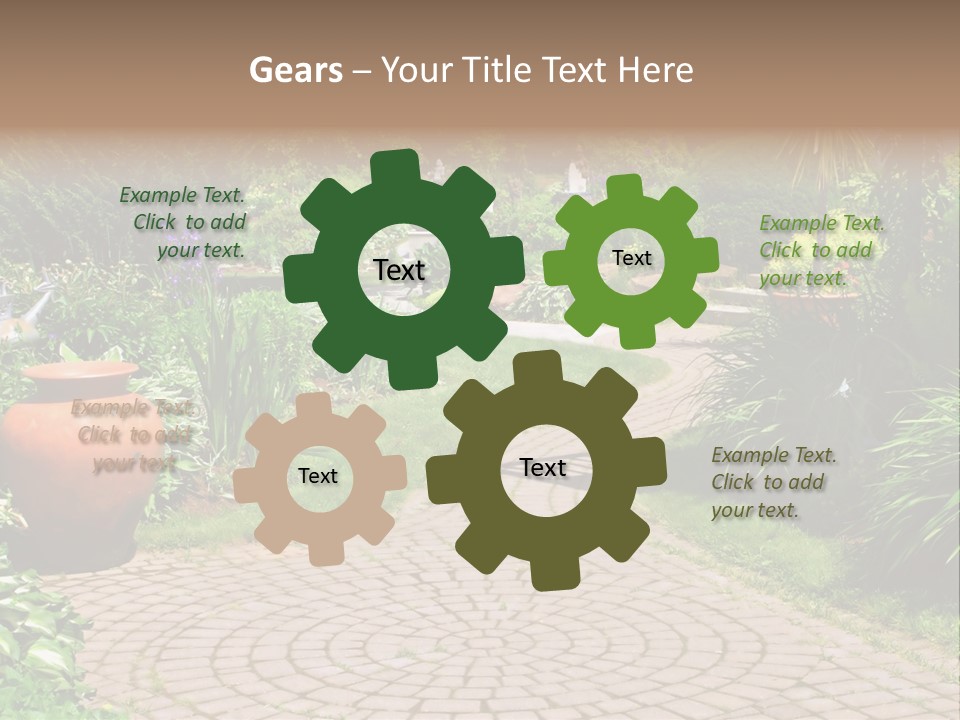 Natural Gardener Walk PowerPoint Template