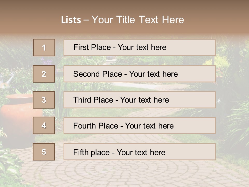 Natural Gardener Walk PowerPoint Template