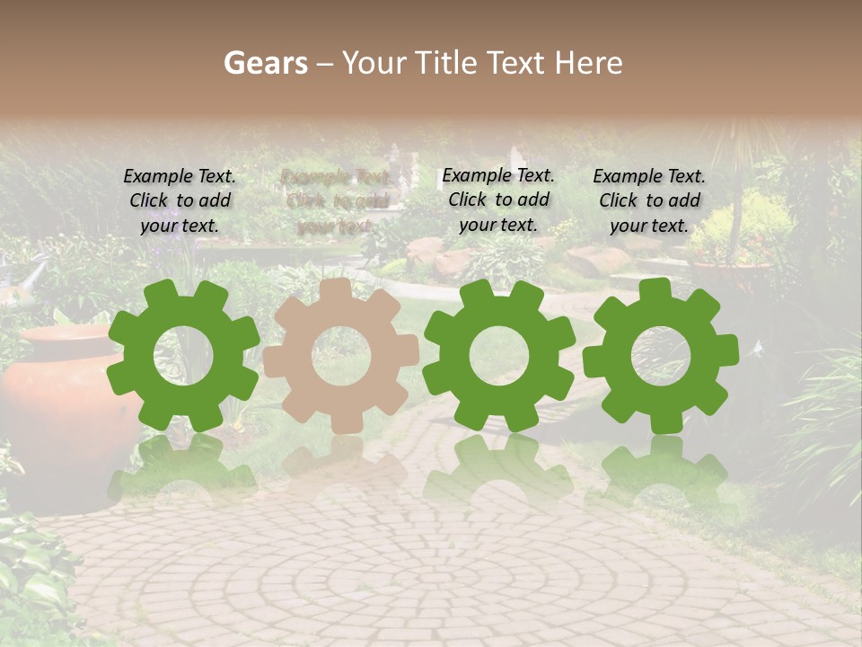 Natural Gardener Walk PowerPoint Template