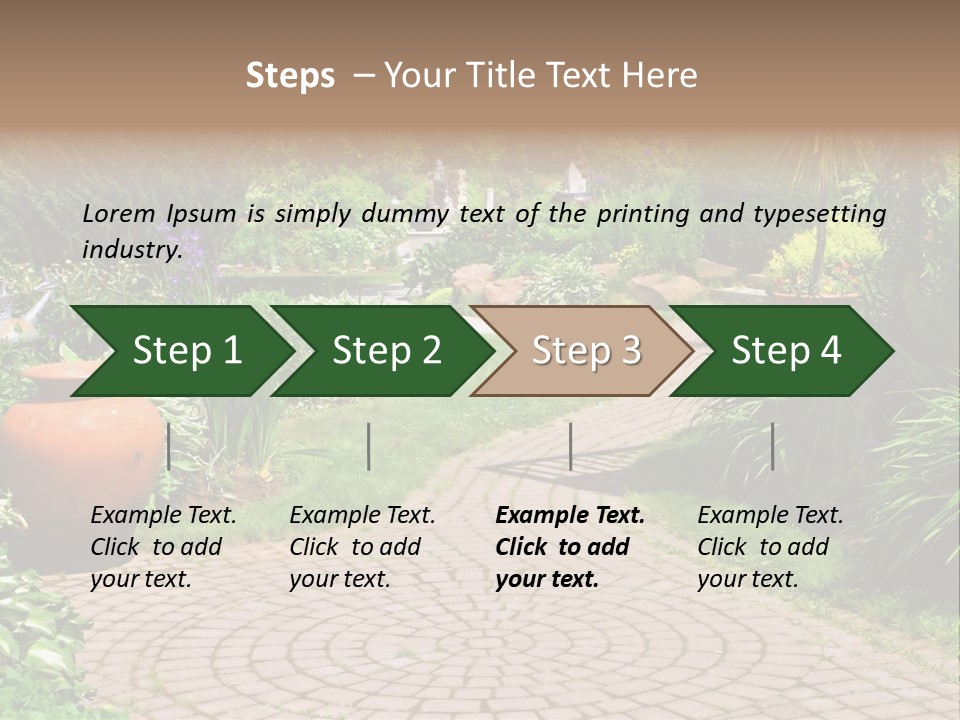 Natural Gardener Walk PowerPoint Template