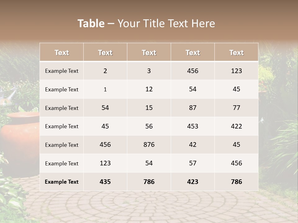 Natural Gardener Walk PowerPoint Template