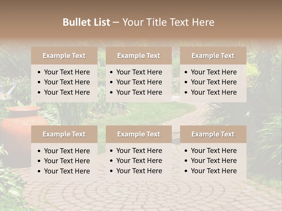 Natural Gardener Walk PowerPoint Template