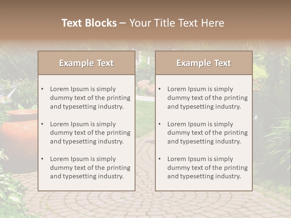 Natural Gardener Walk PowerPoint Template