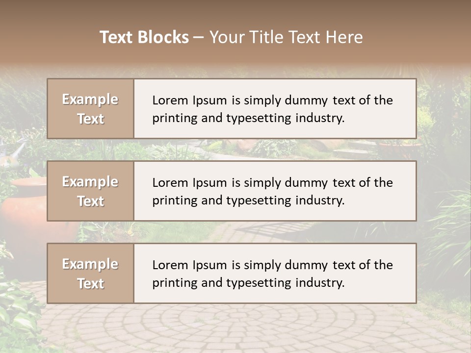 Natural Gardener Walk PowerPoint Template