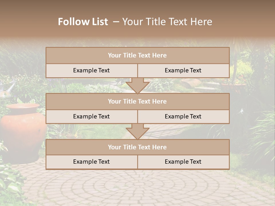 Natural Gardener Walk PowerPoint Template